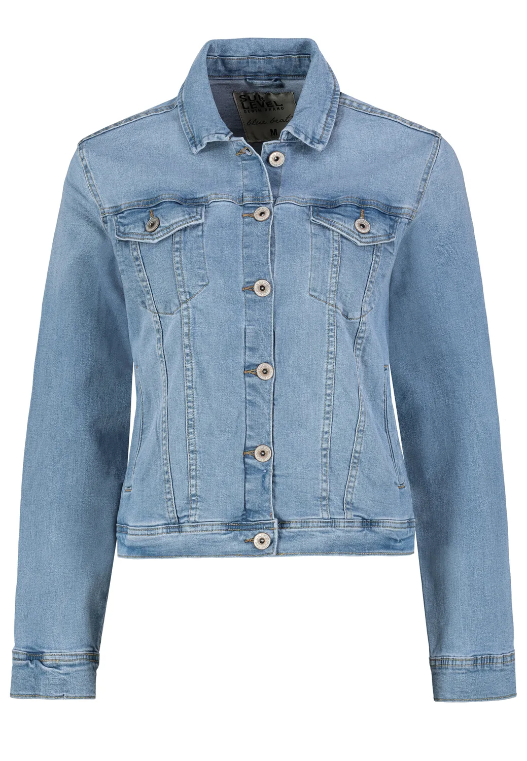 DOB Denim Jacke, Umlegekragen, female - S - FashionsVida