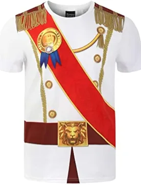 Funny World Men's Prince Costume Royal Charming Halloween T-Shirts - Aliexpress - FashionsVida