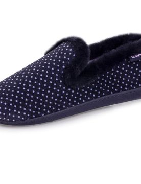 Chaussons charentaises pois Marine pois 40