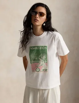 Camiseta de mujer de algodón de Wimbledon - Polo Ralph Lauren - FashionsVida