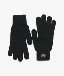 Superdry Damen Klassische Strickhandschuhe Schwarz - Größe: M/L