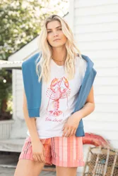 Sea Lover Lobster Womens Graphic T-Shirt - - Size: 22