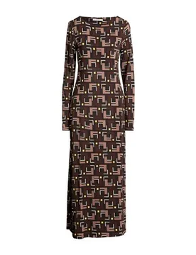 MALÌPARMI Maxi-Kleid Damen Braun 34,36,38,40 Damen - Maliparmi - FashionsVida
