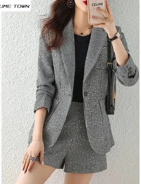 Fashion Spring and Autumn Women's Set 2023 New Korean Style Slim Fit Suit Shorts Reduced Age Elegant Women's Two Piece Set - Aliexpress - FashionsVida