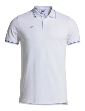 Polo à Manches Courtes Confort Classic White / Royal 3XL - Joma - FashionsVida