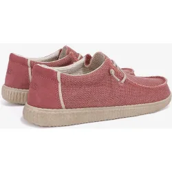 Zapatos cómodos de hombre tipo wallabi en lona de saco y serraje