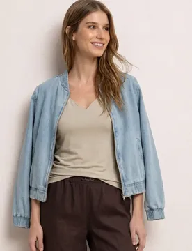 Basic Top mit Herzausschnitt female Beige