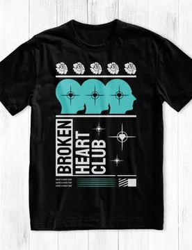 A-Broken Hearts Club T-Shirt, Graphic Tee - Aliexpress - FashionsVida