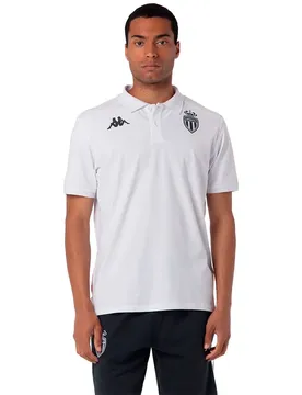 Polo à Manches Courtes As Monaco 24/25 Acramy White / Red M