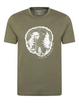 Off The Beaten Track Mens T-Shirt - Green - Green - Size: XS - Mountain Warehouse - FashionsVida
