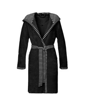 Damen Bademantel JUNO Schwarz schwarz L damen