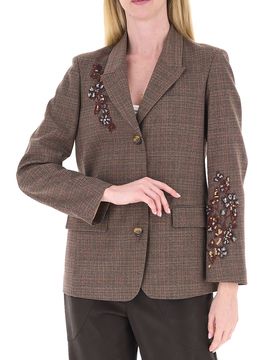 Blazer con inserti LIU JEANS MARRONE 44
