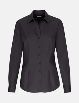 Hemdbluse slim fit Schwarz 34 - Seidensticker - FashionsVida