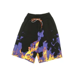 Pantalone Corto Tuta Uomo Multi Flames Black