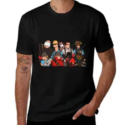 Team Fortress 2 - Cartoonified Team Design T-Shirt Casual Pattern Print Tee Shirt