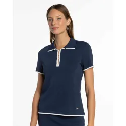 Suéter de mujer de punto con cuello polo