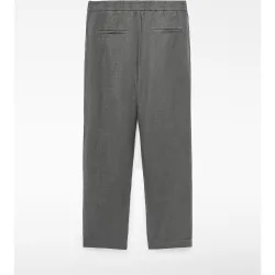 Pantalón de lino de hombre semi-jogger con pinzas