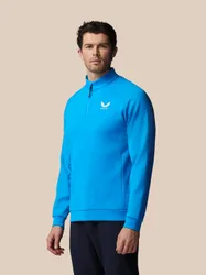 Men’s Golf Flex Debossed Quarter Zip Long Sleeve Top - Blue BLUE S male