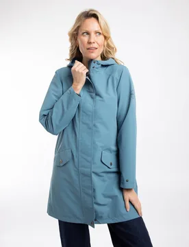 Women's Delara Waterproof Jacket in Mid Blue Size: 16 - Mid Blue - Size: 16 - Weird Fish - FashionsVida