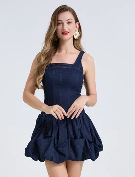 Chic Summer Denim Mini Dress Vintage A Line Spaghetti Strap High Street Jean Vestidos 2026 New Lady Party y2k Fashion Clothing - Aliexpress - FashionsVida