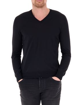GRAN SASSO Maglia scollo V NERO 56