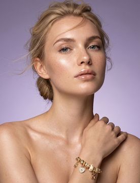 Bracciale con ciondoli - oro