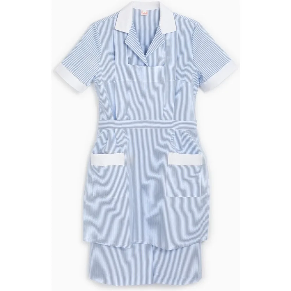 Uniforme completo de rayas para servicio doméstico Hellín - Creyconfe - FashionsVida