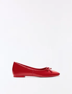 Ballerine À Nœud 41 Rouge - Bershka - FashionsVida