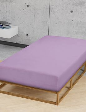 Feinjersey-Spannbetttuch viola, 1x 90x190 cm - 100x200 cm