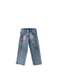 Jeans con inserti AZZURRO 8