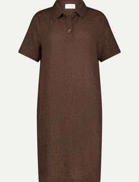 Polokleid Strukturiert Braun 36 - Cartoon - FashionsVida