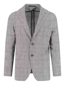 Blazer Monopetto In Lana E Lino
