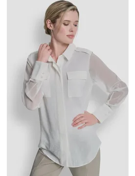 Blusa de mujer de manga larga - DKNY - FashionsVida