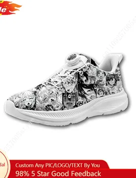 Hot A-Ahegao Cartoon Comics Custom Walking Shoes Men Woman Rotating Button Without Laces Shoe Design Lightweight Sneakers Unisex - Aliexpress - FashionsVida