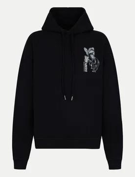 Relaxed-Fit Hoodie Schwarz XL - Dsquared2 - FashionsVida