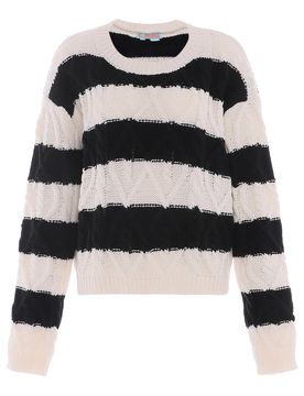 Libbi Jersey negro / blanco lana