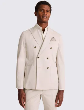 Slim Fit Cotton Rich Suit Jacket Camel male - MOSS - FashionsVida