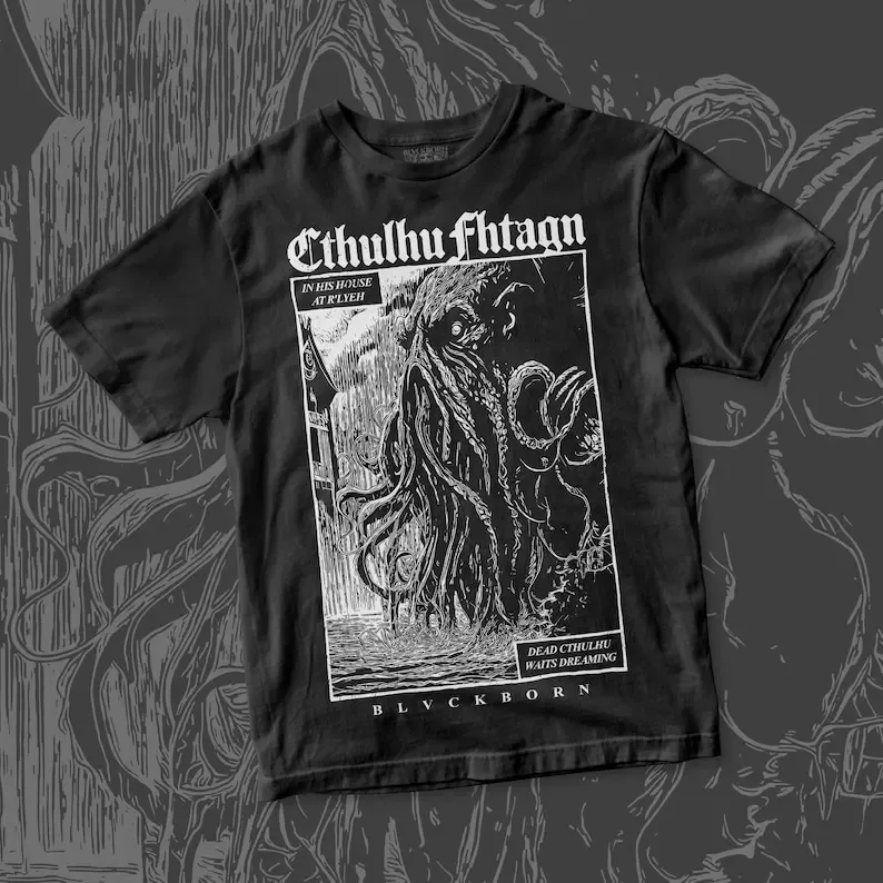 Cthulhu Fhtagn cotton shirt - Aliexpress - FashionsVida