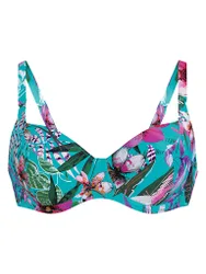 Damen Bikinioberteil Aloha Federica türkis 44D W