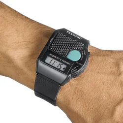 Sprechende Armbanduhr schwarz