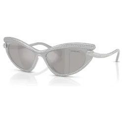 Occhiali da sole, Forma Cat-eye, Tono argentato OS