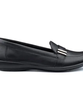Women's Wide Fit 'Clay' Loafers in Black Size: 7.5 - Black - Size: 7.5 - Hotter - FashionsVida
