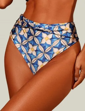 Braga de bikini culotte estampada - Karla Vivian - FashionsVida
