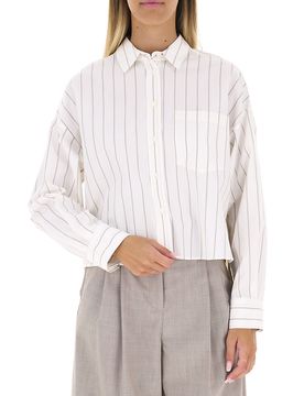 Camicia a righe PANNA 44