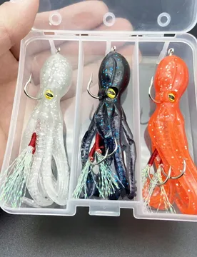 Pieza Señuelo de pulpo suave que brilla en la oscuridad - Ojos 3D realistas y acción de natación realista, cebo real, apto para pesca en agua salad - Shein - FashionsVida