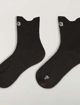 Y-3 Running Socks 37-39 Black / Black - Adidas - FashionsVida