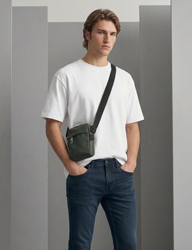 Borsa a tracolla con tracolla regolabile - khaki