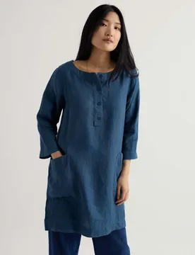 Pure Linen Tunic Blue female - Seasalt cornwall - FashionsVida