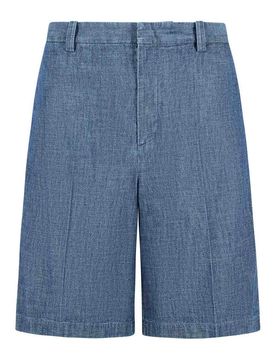 Jil Sander Bermuda in cotone blu