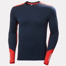 Men's Lifa Merino Midweight Crew Base Layer Navy S - Navy Blue - Male